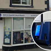 RSPCA Clwyd and Colwyn Branch, Rhyl. Inset: The clinic's new blood machine