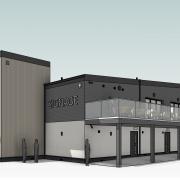 CGI of new club house building for Rhyl Golf Club