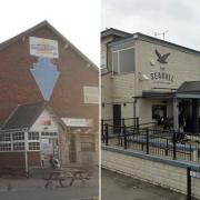 L: Sunny’s Café and Bar on Towyn Road. R: The Seagull, also on Towyn Road.