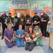 Rhyl's Bearded Villains group makes donations to Glan Clwyd's children's ward