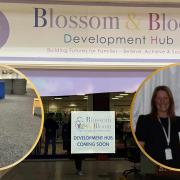 Blossom & Bloom's new development hub. Inset: Joanne Garratt and Vicky Welsman-Millard of Blossom & Bloom