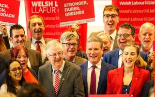 Keir Starmer and Mark Drakeford launch Welsh Labour's local elections campaign in Bridgend. (Picture: PA Wire)