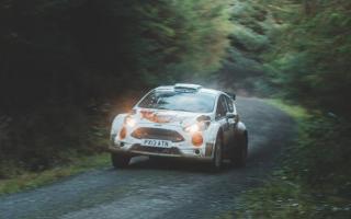Luke Francis in the Cambrain Rally. Photo by Louie Cotton
