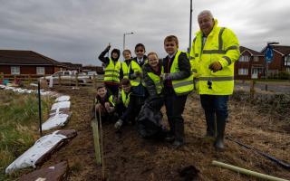 Tree planting at Rhyl's new Community Nature Space