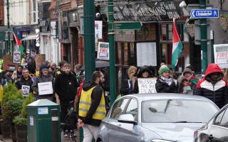 More than 150 people joined the Prestatyn’s Peace for Palestine march