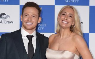 Joe Swash and Stacey Solomon arrives for the Royal Television Society Programme Awards at the Grosvenor House Hotel, London. Picture date: Tuesday March 26, 2024.